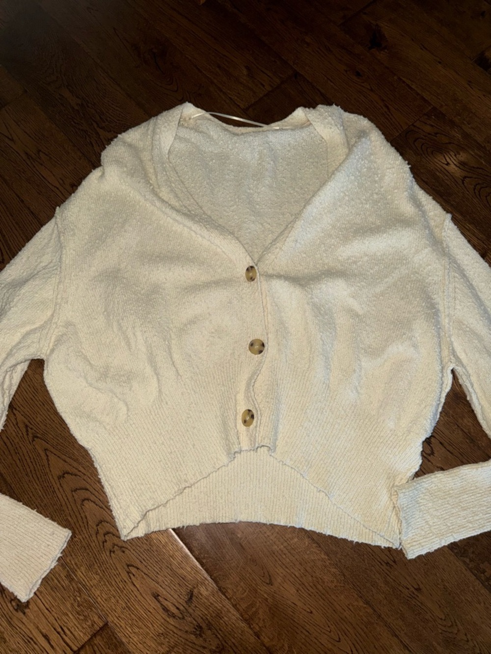 Free People Found My Friend Cream Cardigan Size Small - Picture 4 of 7